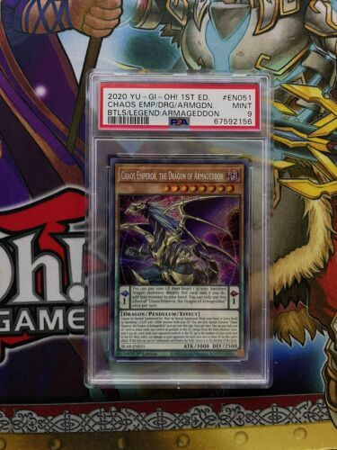PSA 9 Mint Chaos Emperor, The Dragon of Armageddon BLAR-EN051 Yugioh Card 1st Ed 海外 即決