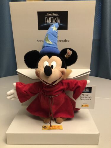 Vintage Disney Steiff Mickey Mouse Sorcerer’s Apprentice Fantasia 2000 #651519 海外 即決