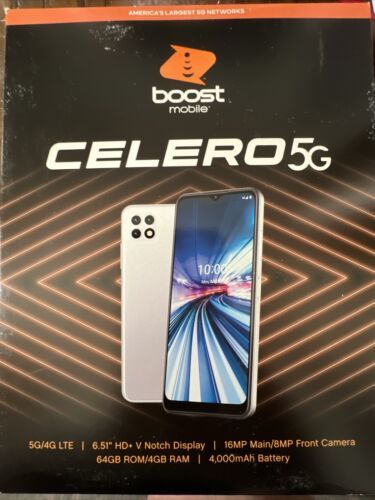 Celero 5G 64 GB Android 11 Boost Mobile Prepaid 5G/4GLTE Smart Phone NEW Sealed 海外 即決