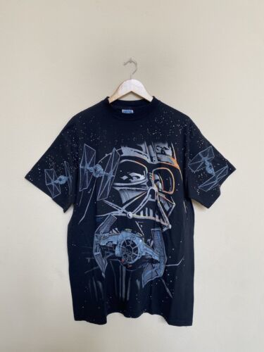 Vintage 90s Star Wars All Over Print Tee Size XL 海外 即決