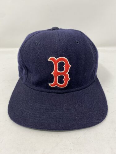 Vtg Boston Red Sox Wool Sports Specialties Script MLB Fitted Hat Cap Size 7 3/8 海外 即決