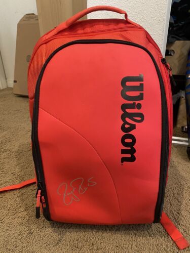 Wilson Roger Federer DNA Infrared Tennis Backpack Bag Red 海外 即決