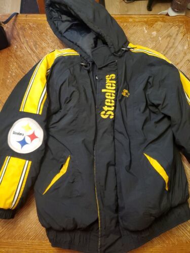 Vintage Pittsburgh Steelers Starter Pro Line Puffer Jacket/ Removable Hood 海外 即決 - 0