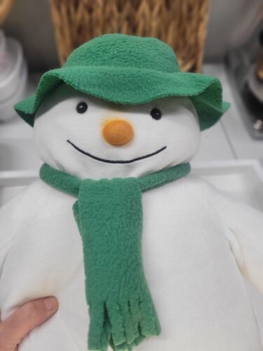The Snowman Raymond Briggs Plush Eden Toys 1992 Green Hat Scarf 14.5" 010 TC64 海外 即決