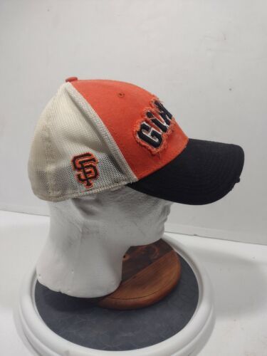 New Era San Francisco Giants Fitted Hat Medium Frayed Backwards Mesh 39Thirty 海外 即決 - 8