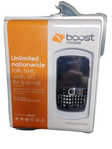 ? New never opened Motorola Theory - Black (Boost Mobile) Cellular - Fast Ship 海外 即決