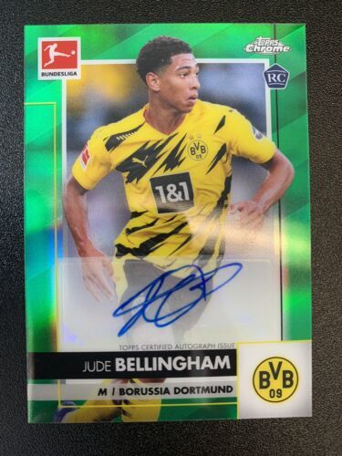 Jude Bellingham Rookie Autograph 2020-21 Topps Chrome Bundesliga Green /99 海外 即決