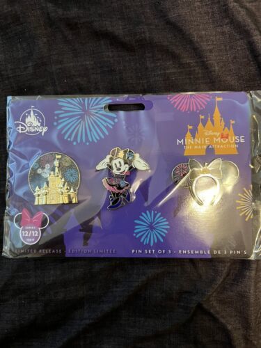 MMMA Minnie Mouse Main Attraction Fireworks Pin Set DECEMBER 海外 即決