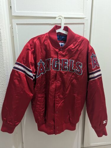 Anaheim Angels Starter Satin Bomber Jacket Men size small 海外 即決