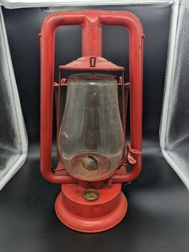 VTG Railroad Lantern Ray O No. 80/Fitzall No 8 Glass Nice Red Color 海外 即決