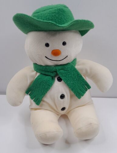 Vintage Eden The Snowman 16” Stuffed Plush Raymond Briggs Green Hat Scarf 海外 即決