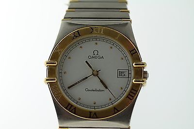 OMEGA CONSTELLATION TWO TONE UNISEX WATCH WITH WHITE DIAL 海外 即決