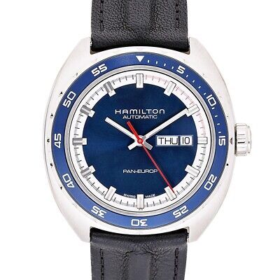 HAMILTON American Classic H35405741 Blue Dial Men's Watch Genuine FreeS&H 海外 即決