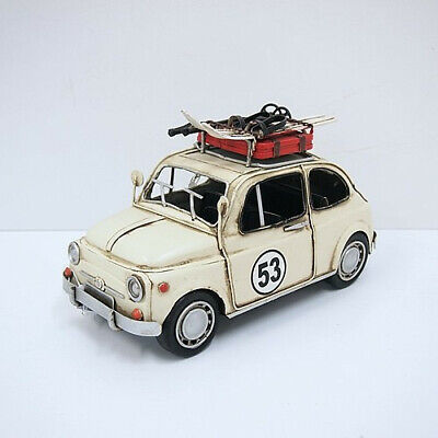 Diecast Antique Car Model Good Quality Micro Mini Toy Cars Fiat 500 Decorative 海外 即決