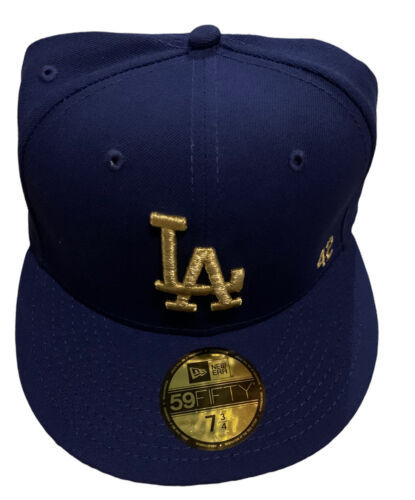 Los Angeles Dodgers Hat Fitted 7 3/4 Men New Era 59Fifty Lids Thank You Jackie 海外 即決