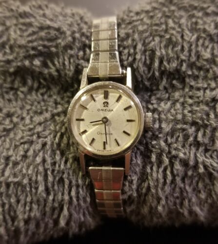 Vintage Omega Geneva Ladies Wristwatch Swiss Made SS Stretch Band / Works 海外 即決