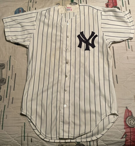 New York Yankees Vintage 80s Wilson Mickey Mantle Jersey Pinstripe #7 Size 42 海外 即決