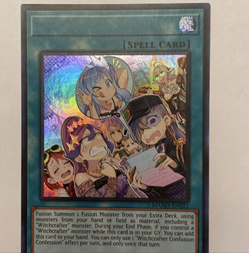 Yugioh Misprint Witchcrafter Confusion Confession MAMA-EN021 No Name Error Card 海外 即決