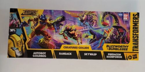 NEW Transformers Legacy "Creatures Collide" Buzzworthy Bumblebee Goldbug 4 Pack 海外 即決