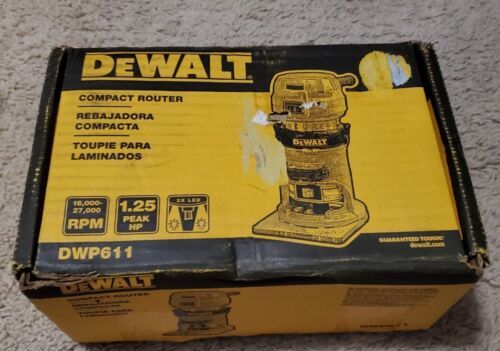 DeWALT DWP611 1.25HP Compact Premium VS Woodworking Router Tool - LED Lighted 海外 即決