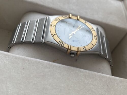 Omega Constellation 18k Gold & Stainless Wristwatch Double Calendar 海外 即決 - 3