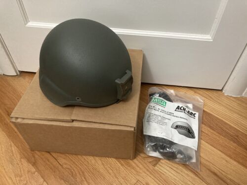 MSA ACH-Advanced Combat Helmet Medium with Rails and Wilcox NVG Shroud, No Pads 海外 即決