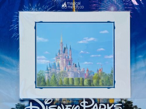 2020 Disney Parks Rosemary Begley Cinderella Castle Distinct 11x14" Matted Print 海外 即決