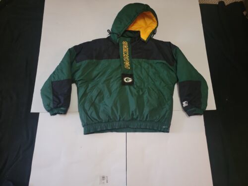 Vintage 90s Starter Greenbay Packers jacket Size Large Winter Coat Mens 海外 即決