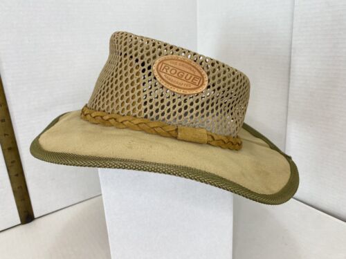 The Original Rouge Airhead Mesh Hat Sun Cowboy Safari Lightweight Canvas Sz M 海外 即決