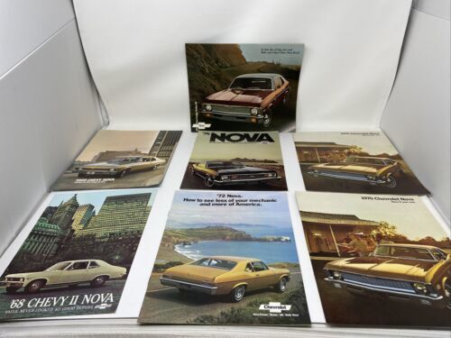 Lot of 7 Nova Chevrolet Dealer Sales Brochure 1960s & 1970s Original OEM Chevy 海外 即決