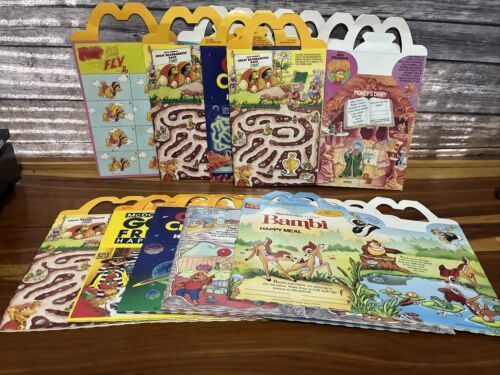 McDonalds Happy Meal Boxes Vintage 1980s - Lot Of 8 Boxes Only Fraggle Rock 海外 即決