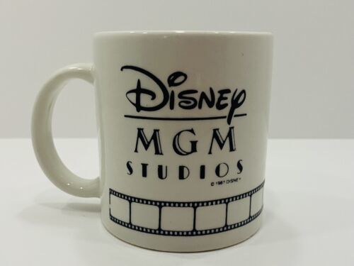 1987 Coffee Mug Cup Disney Mickey In Director Chair MGM Studios Ceramic white 海外 即決
