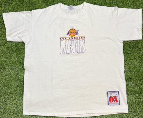 VTG 90's The Game Los Angeles Lakers NBA Embroidered T-Shirt Men's SZ XL USA 海外 即決