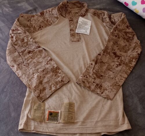 USMC Desert Frog Shirt, AUTHENTIC, Medium Regular (M-R) New 海外 即決