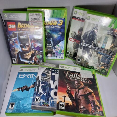 Lot of 7 XBox 360 Games Batman 2 3 Crysis Fallout New Vegas Army of Two Brink 海外 即決