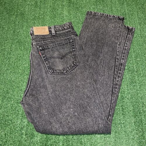 Vintage 80s Levi’s 540 Dark Gray Denim Jeans - Size 34 x 32 海外 即決