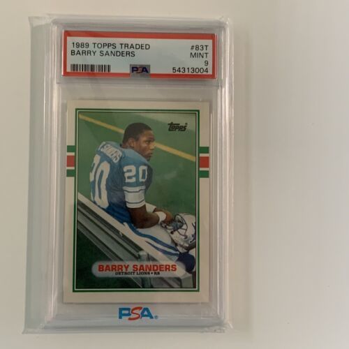 1989 Topps Traded Barry Sanders Rookie Card RC #83T PSA 9 MINT Lions 海外 即決