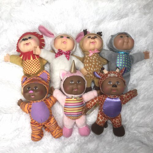 Lot Of 7 Cabbage Patch Kids Cuties Exotic 9" Dolls Dressed As Animal Friends CPK 海外 即決