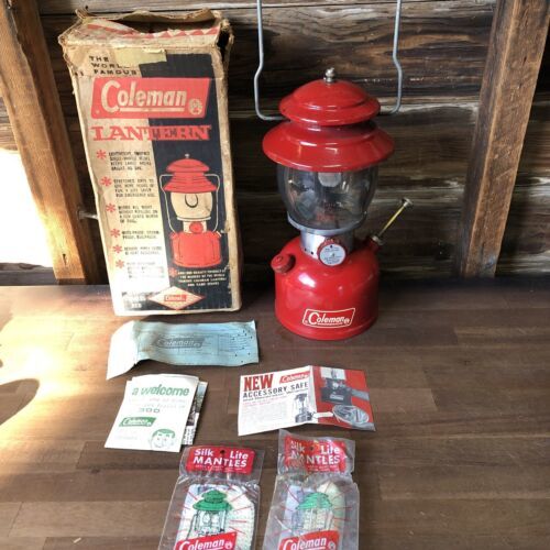 Vintage May, 1967 05/67 in Box Coleman Model 200A Red Single Mantle Lantern USA 海外 即決