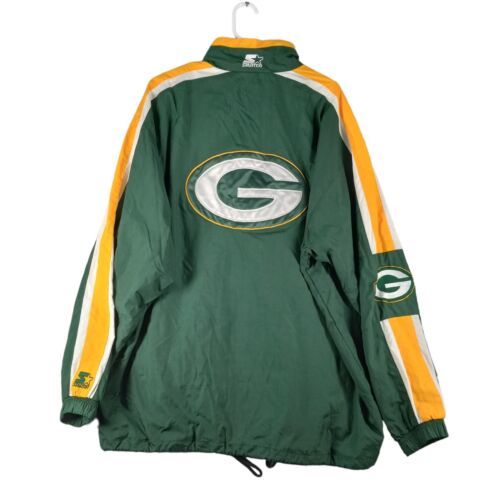 Vintage Starter Green Bay Packers Windbreaker Jacket Size XL NFL Full Zip 海外 即決 - 1