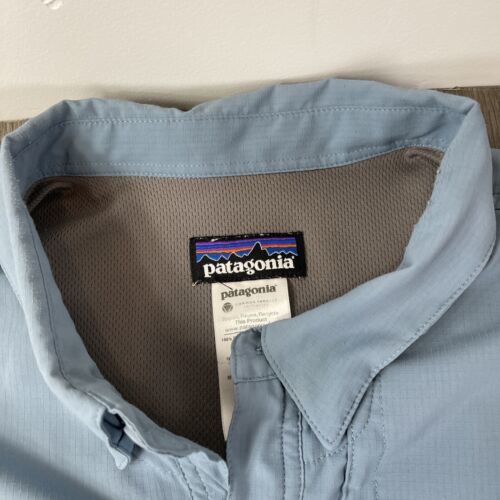 Vintage Patagonia Fishing Shirt XL Blue Button Up Lightweight Outdoors Workwear 海外 即決 - 1
