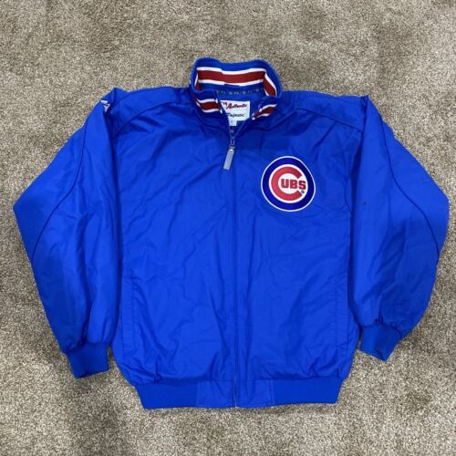 Majestic Authentic MLB Chicago Cubs Blue On Field Full Zip Jacket Youth Size XL 海外 即決