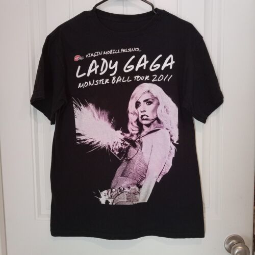 Lady Gaga Virgin Mobile Fire Bra Monster Ball Tour 2011 Rare Vintage Tee M 海外 即決