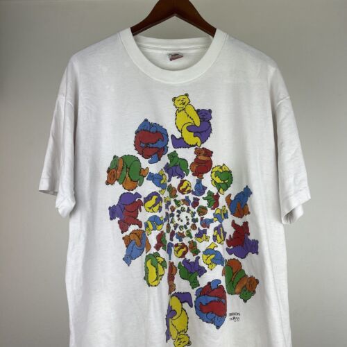 1991 vintage fashion victim dancing bear shirt Grateful Dead Style 海外 即決
