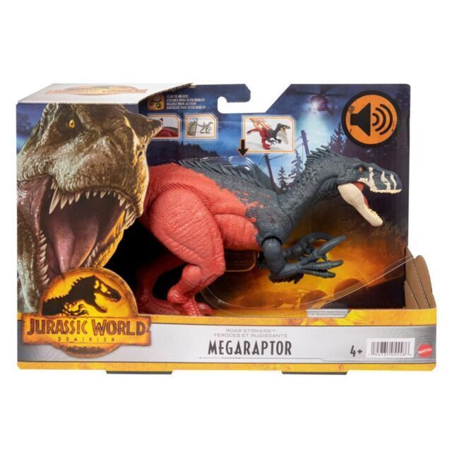 Jurassic World Dominion Roar Strikers Megaraptor Dinosaur Action Figure 14D 海外 即決