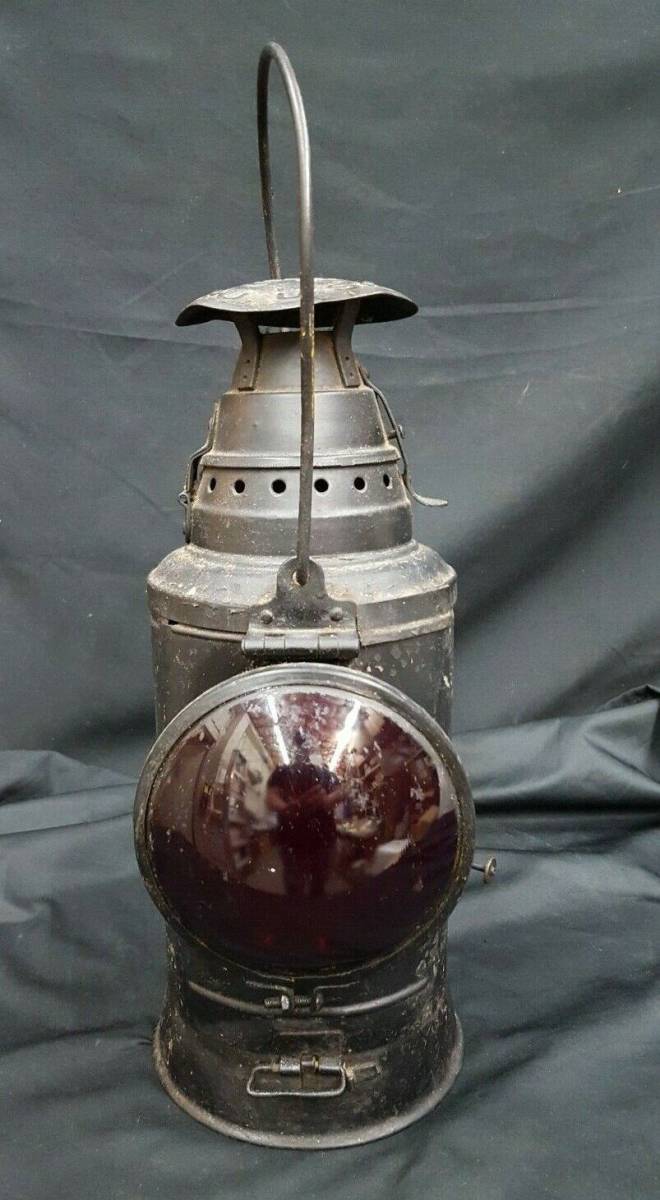 Antique Tall Caboose Dressel Lantern From Arlington New Jersey With Burner 海外 即決