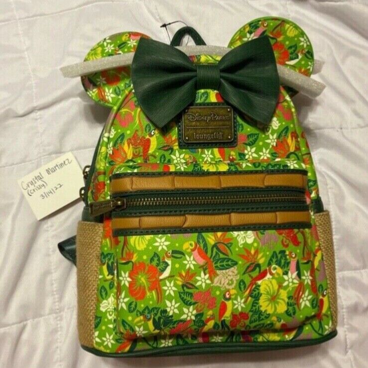 Disney Minnie Mouse Main Attraction Enchanted Tiki Room Loungefly Backpack NWT 海外 即決
