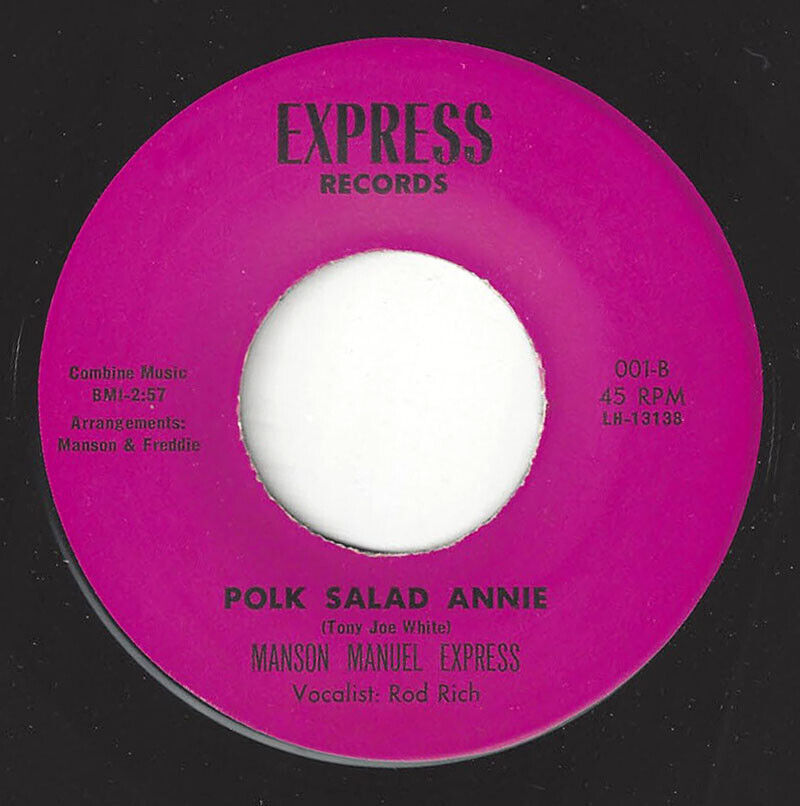 MANSON MANUEL EXPRESS Polk Salad Annie/Sometimes PSYCH ファンク ROCK 1975 45RPM 海外 即決