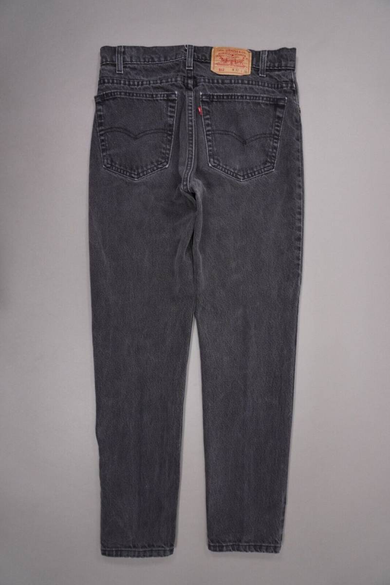 Vintage 90s Levis 512 Slim Taper Jeans Men 31X30 Black Fade 100% Cotton Made USA 海外 即決 - 2