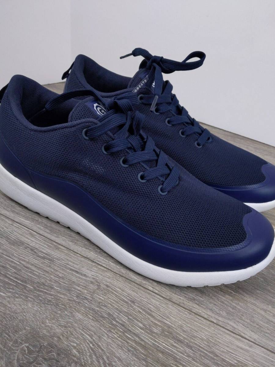 GREATS Shoes Sneakers Men's 10.5 Navy ブリーザブル Lightweight メッシュ Shoes 海外 即決